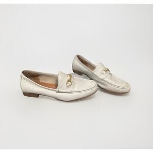 Born Women's Ardsley Preppy Loafer Leather White 8.5 Business Casual Officewear